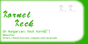 kornel keck business card